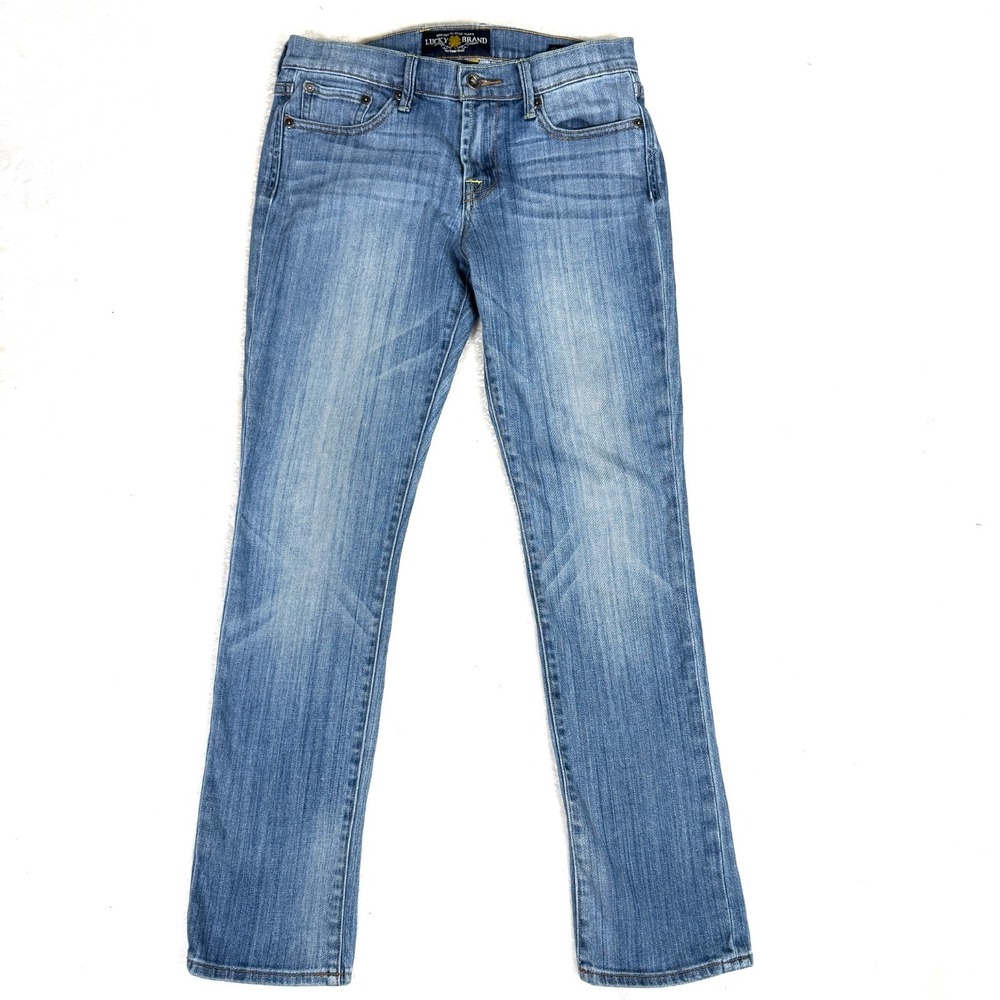 Lucky Brand Jeans Women's W4 L27 Blue Denim Medium Wash Sweet N Straight Ankle